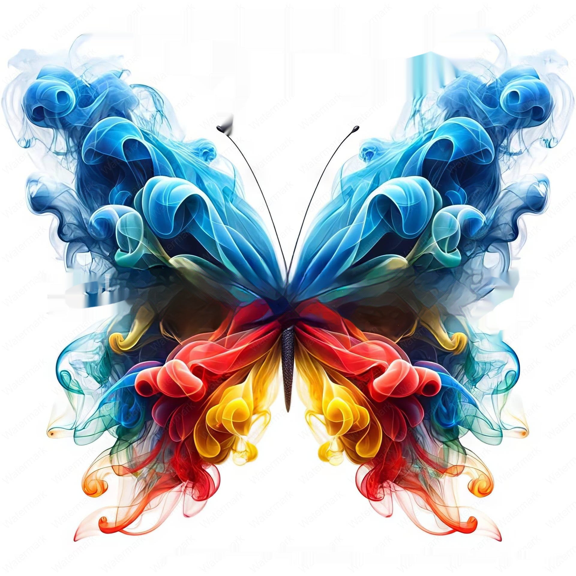 Butterfly Ethereal Smoke Pendant Decoration – Acrylic Wall & Window Hanging Art | Engraved Printed Butterfly Ornaments