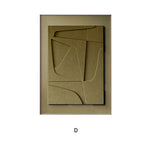 3D Abstract Geometric Morandi Wall Art – Silent Style Canvas Hanging Painting