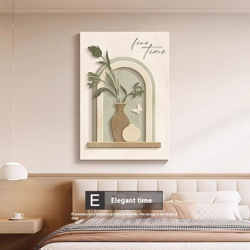 Cream Style Abstract Line Character Wall Art – Decorative Hanging Mural