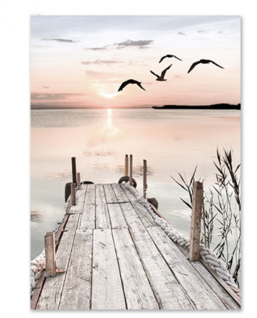 HD Abstract Warm-Style Painting Core: Frameless Nordic Decorative Art for Gallery, Corridor & Entrance