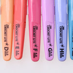 8pcs LED Crochet Hook Set – Multicolor Knitting Needles with Plastic Handle 2.5–6mm