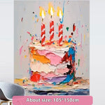 Birthday Scene Setting Supplies – Hanging Cloth Banner, Cake & Photo Background for Party Decoration