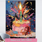 Birthday Scene Setting Supplies – Hanging Cloth Banner, Cake & Photo Background for Party Decoration
