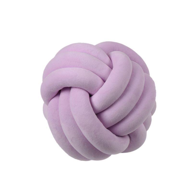 Knotted Plush Ball Design Round Throw Pillow – Soft, Cuddly & Modern Home Decor Cushion