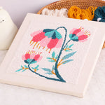 Embroidery Material Package Kit – Handmade DIY Photo Frame Hanging Painting Craft Set