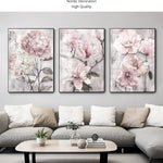 Flower Wall Art Poster – Modern Canvas Print for Bathroom & Living Room Décor | Frameless Home Decoration