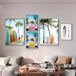 Seaside Landscape Canvas Wall Art – Modern Living Room & Bedroom Decorative Poster | Multiple Sizes, Frameless Painting