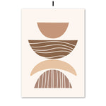 Line Leaves Geometric Abstract Boho Wall Art – Frameless Canvas Home Decor