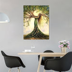 Enhance your space with the Tree of Life canvas art print. Wooden framed, nature-inspired décor for home, office, cafe, or as a unique gift.