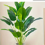 Simulation Green Plant Wall Decoration – Artificial Turtle Back & Coconut Leaf Garden Decor | 12–24 Head Faux PVC Plant