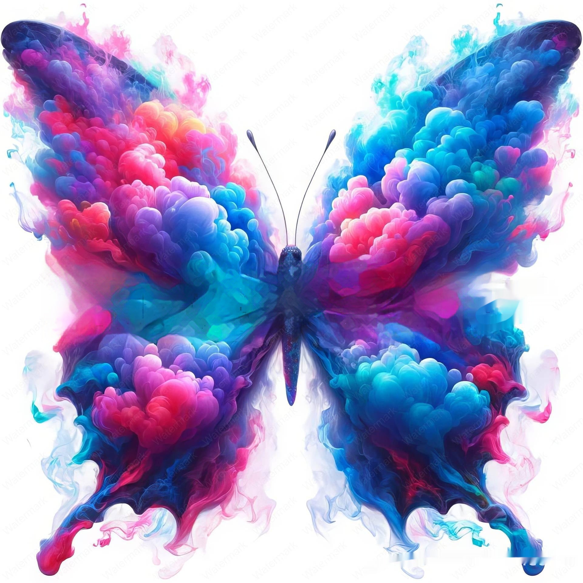 Butterfly Ethereal Smoke Pendant Decoration – Acrylic Wall & Window Hanging Art | Engraved Printed Butterfly Ornaments