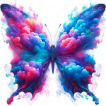 Butterfly Ethereal Smoke Pendant Decoration – Acrylic Wall & Window Hanging Art | Engraved Printed Butterfly Ornaments