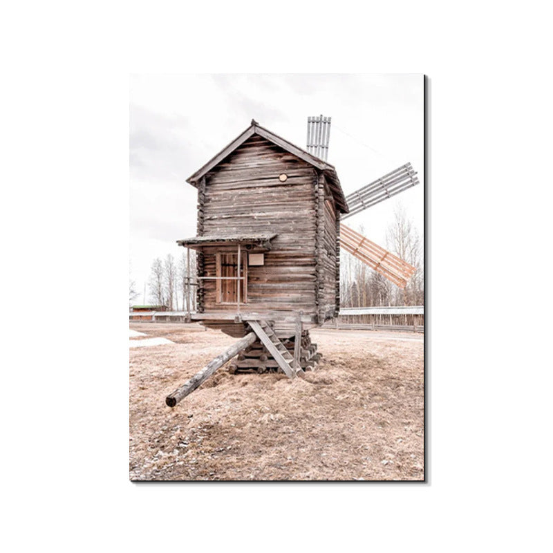 HD Abstract Warm-Style Painting Core: Frameless Nordic Decorative Art for Gallery, Corridor & Entrance