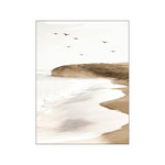 Nordic Modern Canvas Art – Gold Foil Beach Wall Painting | Luxury Oil on Canvas Home Décor