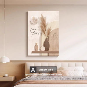 Cream Style Abstract Line Character Wall Art – Decorative Hanging Mural