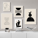 Abstract Bohemian Art Poster – Ins Style Airbrushed Wall Painting | Modern Frameless Canvas for Living Room Decoration