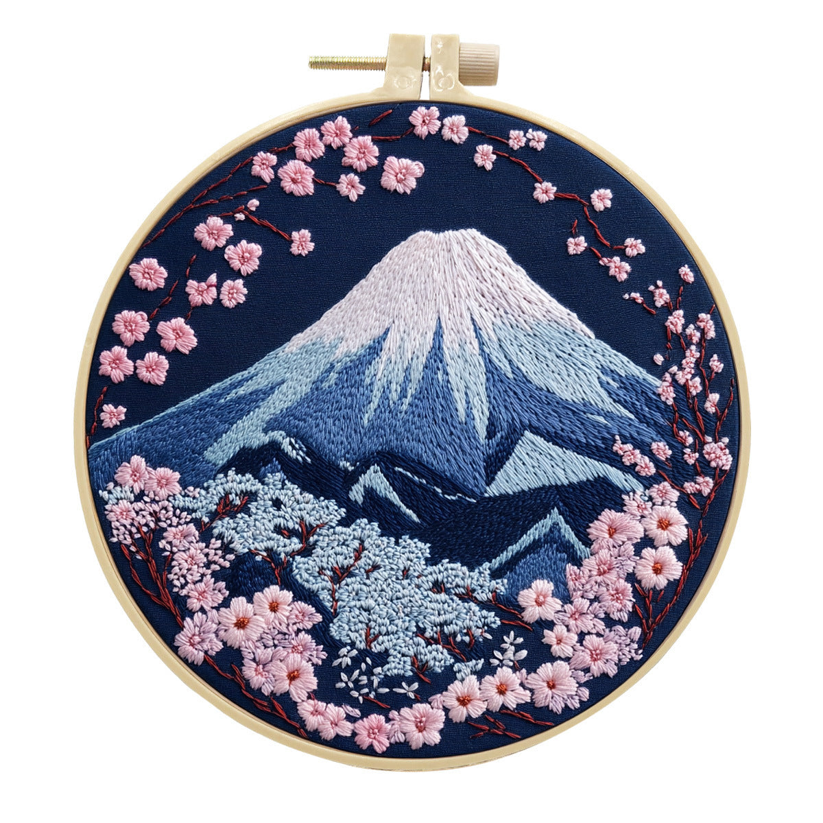 Creative Landscape Embroidery Kit: DIY Handmade Cloth Art Material Set for Beginners with English Instructions