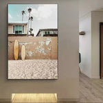 Seaside Landscape Canvas Wall Art – Modern Living Room & Bedroom Decorative Poster | Multiple Sizes, Frameless Painting