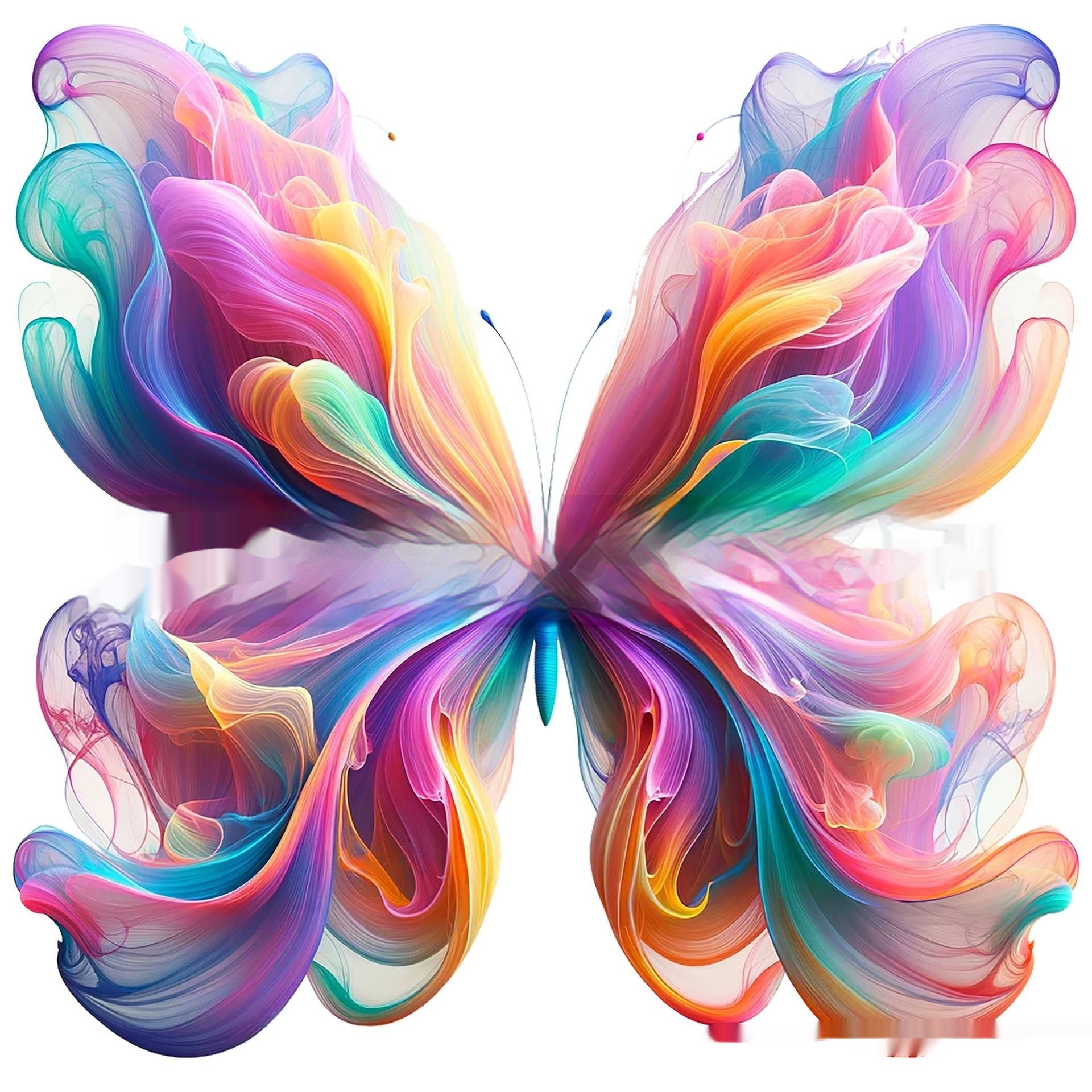 Butterfly Ethereal Smoke Pendant Decoration – Acrylic Wall & Window Hanging Art | Engraved Printed Butterfly Ornaments