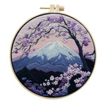 Creative Landscape Embroidery Kit: DIY Handmade Cloth Art Material Set for Beginners with English Instructions