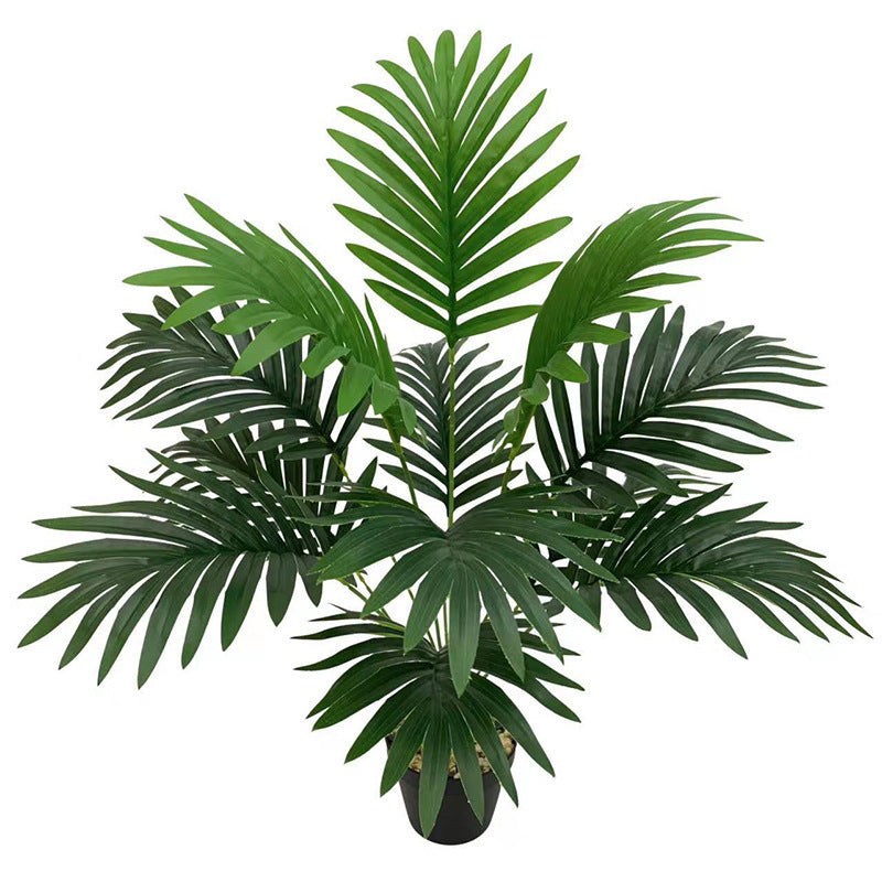 Simulation Green Plant Wall Decoration – Artificial Turtle Back & Coconut Leaf Garden Decor | 12–24 Head Faux PVC Plant