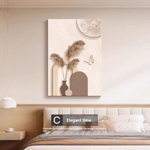 Cream Style Abstract Line Character Wall Art – Decorative Hanging Mural