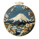 Creative Landscape Embroidery Kit: DIY Handmade Cloth Art Material Set for Beginners with English Instructions