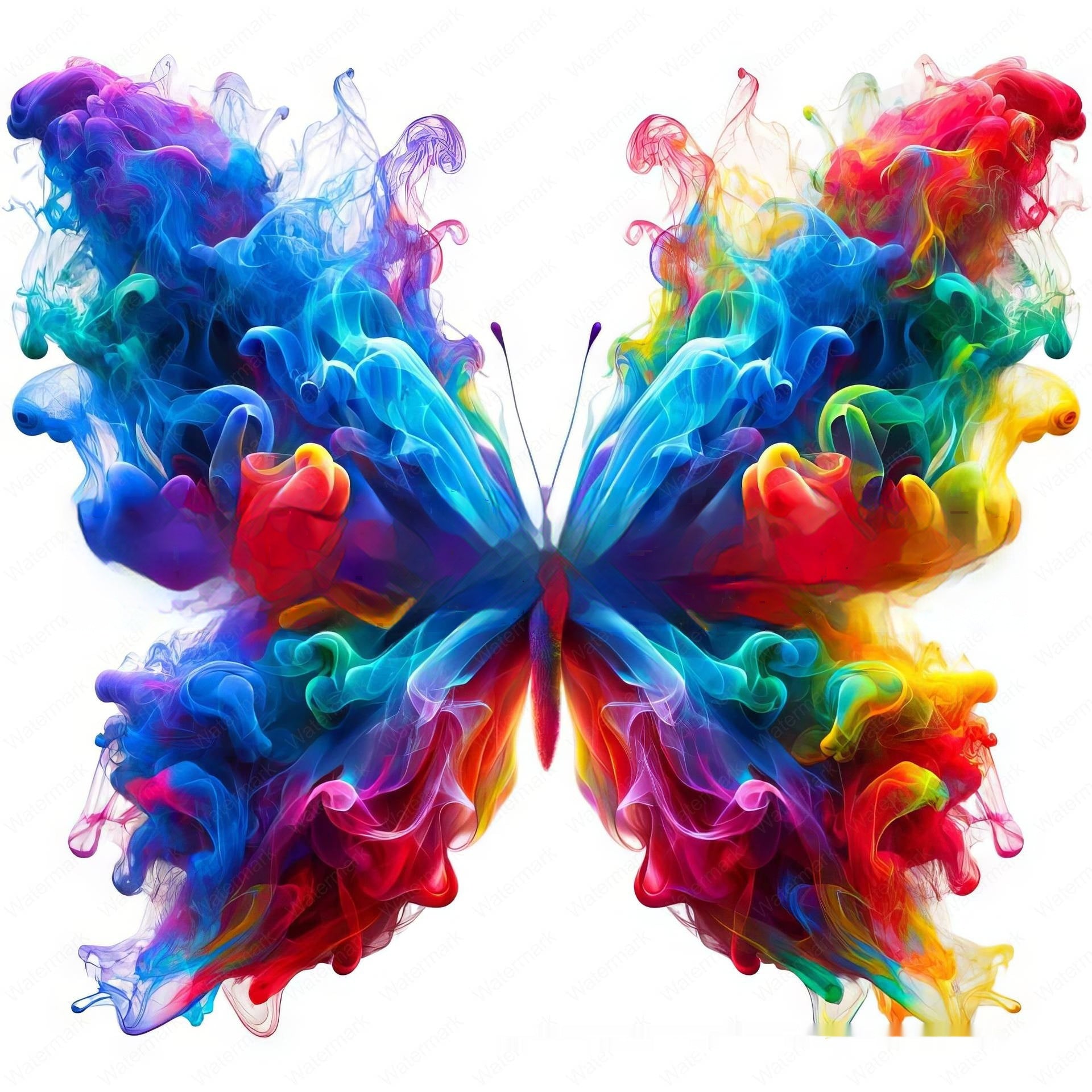 Butterfly Ethereal Smoke Pendant Decoration – Acrylic Wall & Window Hanging Art | Engraved Printed Butterfly Ornaments