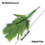 Simulation Green Plant Wall Decoration – Artificial Turtle Back & Coconut Leaf Garden Decor | 12–24 Head Faux PVC Plant