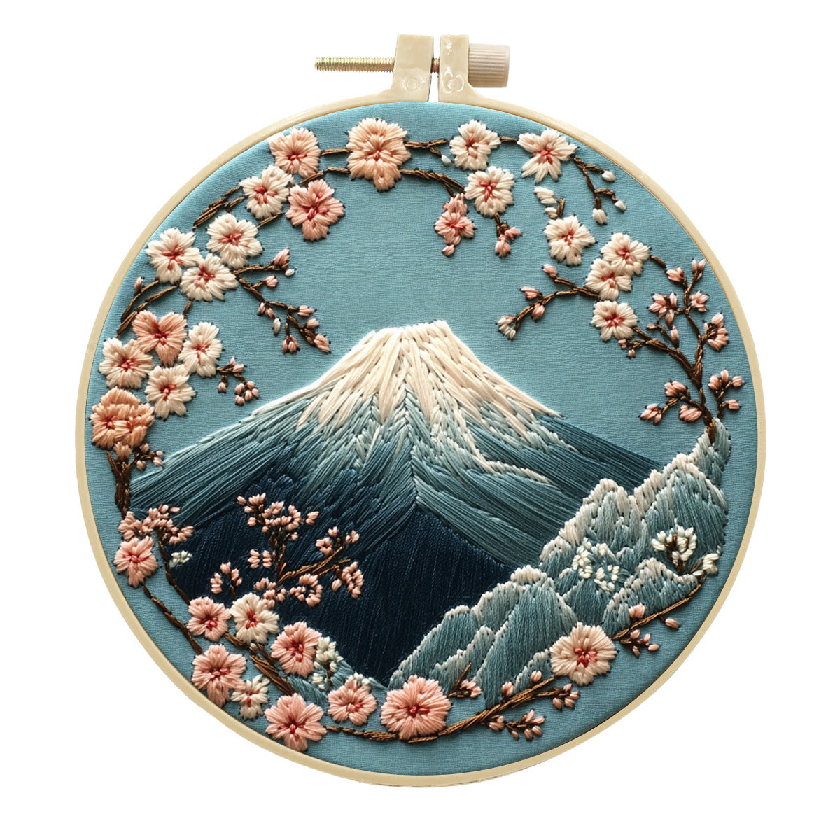 Creative Landscape Embroidery Kit: DIY Handmade Cloth Art Material Set for Beginners with English Instructions