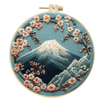 Creative Landscape Embroidery Kit: DIY Handmade Cloth Art Material Set for Beginners with English Instructions