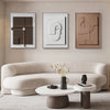 3D Abstract Geometric Morandi Wall Art – Silent Style Canvas Hanging Painting