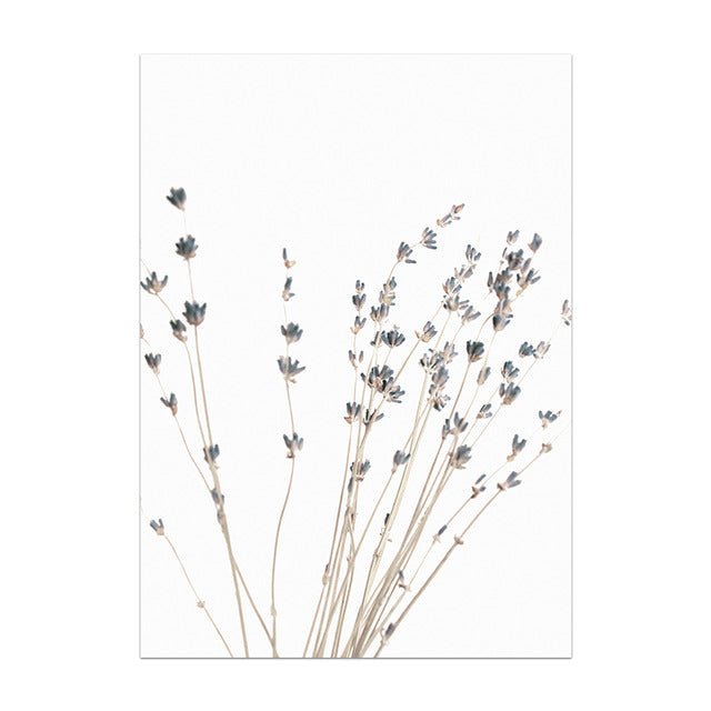 Nordic Plant Canvas Wall Art – Modern Frameless Greenery Decoration Painting