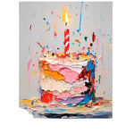Birthday Scene Setting Supplies – Hanging Cloth Banner, Cake & Photo Background for Party Decoration