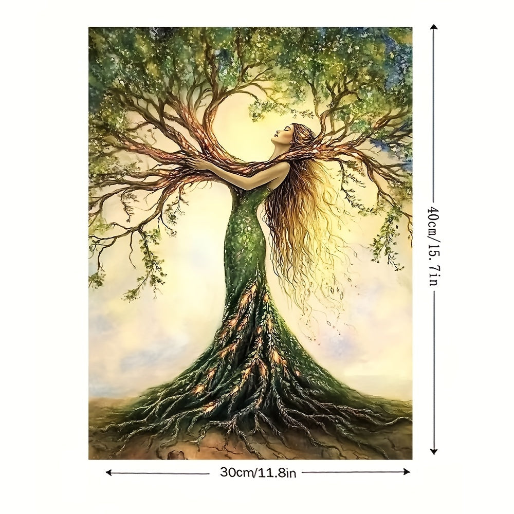 Enhance your space with the Tree of Life canvas art print. Wooden framed, nature-inspired décor for home, office, cafe, or as a unique gift.