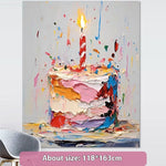 Birthday Scene Setting Supplies – Hanging Cloth Banner, Cake & Photo Background for Party Decoration