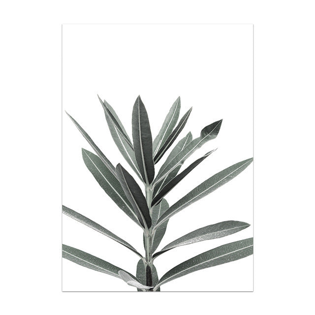 Nordic Plant Canvas Wall Art – Modern Frameless Greenery Decoration Painting