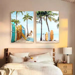 Seaside Landscape Canvas Wall Art – Modern Living Room & Bedroom Decorative Poster | Multiple Sizes, Frameless Painting