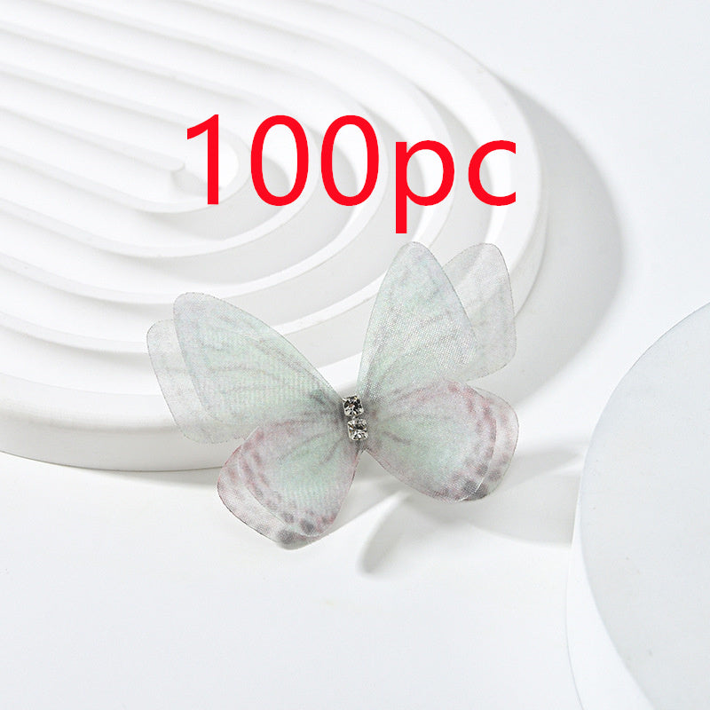 DIY Double Diamond Butterfly Kit: Handmade Double-Layer Mesh Laminate for Jewelry & Hair Accessories