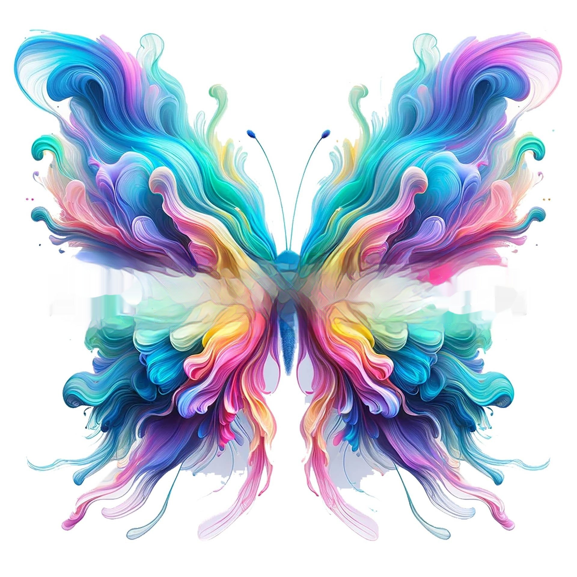 Butterfly Ethereal Smoke Pendant Decoration – Acrylic Wall & Window Hanging Art | Engraved Printed Butterfly Ornaments