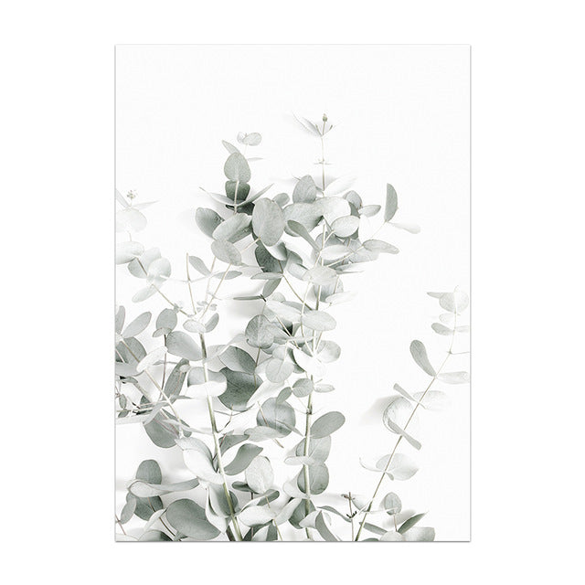 Nordic Plant Canvas Wall Art – Modern Frameless Greenery Decoration Painting